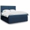 vidaXL Pat box spring cu saltea, albastru, 180x200 cm, material textil 3292134