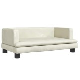 Cumpara ieftin Canapea pentru copii, crem, 80x45x30 cm, catifea