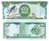 Trinidad &amp; Tobago 5 Dolari 2006-17 P-47c UNC