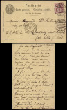 Switzerland 1894 Uprated postal stationery Territet to Quesnoy-sur-Deule D.609