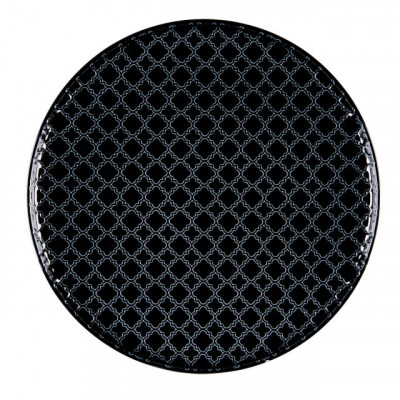 Farfurie din portelan de culoare neagra, 26 cm, model Marakesh foto