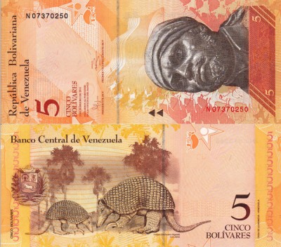 VENEZUELA 5 bolivares 3 februarie 2011 UNC!!! foto