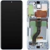 Cumpara ieftin Display cu Touchscreen Samsung Galaxy S20+ 5G G986 / S20+ G985, cu Rama, Bleu (Cloud Blue), Service Pack GH82-31441D