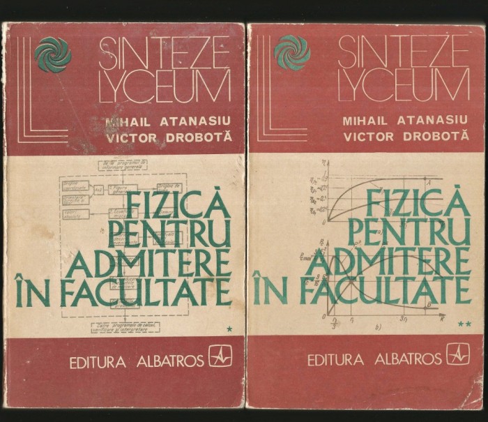 FIZICĂ PENTRU ADMITERE &Icirc;N FACULTATE - VOL. I + VOL. II - SINTEZE LYCEUM