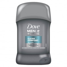 Deodorant Stick DOVE Care Clean Comfort, 50 ml, Pentru Barbati, Protectie 48h, Deodorant Solid, Deodorante Solide, Deodorant Solid Barbatii, Deodorant