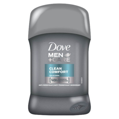 Deodorant Stick DOVE Care Clean Comfort, 50 ml, Pentru Barbati, Protectie 48h, Deodorant Solid, Deodorante Solide, Deodorant Solid Barbatii, Deodorant foto