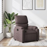 Gossi fotoliu rabatabil, maro inchis, material textil