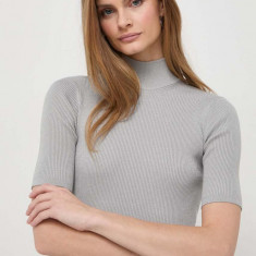 Max Mara Leisure pulover femei, culoarea gri, light, cu guler 2416360000000