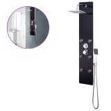 Cumpara ieftin Panou de dus din sticla, 25x44,6x130 cm, negru