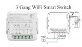Mini Releu 3 Canale inteligent Wi-Fi, programabil, Compatibil cu app Tuya, Smart Life, Control vocal, Alexa, Amazon, Google Home, 10A @SmartWiz smw63