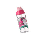 Sticla apa pentru copii, Unicorn, Fucsia, gradinita, fete, 500ml, ATU-087671