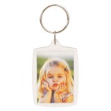 Breloc Chei cu Suport Foto 3x4.5cm Transparent Metal/Plastic Fete Accesorii Moda OEM