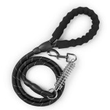 Lesa cu arc amortizor pentru caini, reflectorizanta, 1.5m, Negru, Ropet