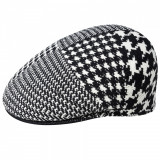 Basca Kangol Abstract Houndstooth 504 Negru (S,L,XL) - Cod 3158, M