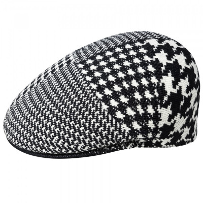 Basca Kangol Abstract Houndstooth 504 Negru (S,L,XL) - Cod 3158 foto