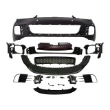 Set bara fata VW Golf VI, 10.20, cu lampi ceata, cu gauri spalator si 4 senzori parcare; grunduit, de vopsit; type GTI; cu grile, cu spoiler; cu