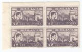 Romania, LP 219/1947, Uzuale Mihai I, vederi, eroare, bloc 4, MNH