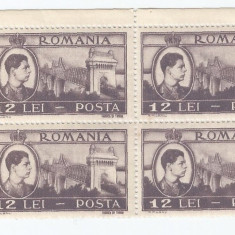 Romania, LP 219/1947, Uzuale Mihai I, vederi, eroare, bloc 4, MNH