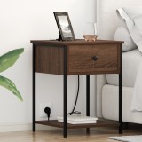 vidaXL Dulap de noapte Stejar brun 42 x 41 x 56 cm Lemn compozit