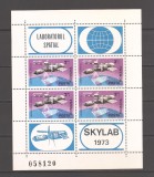 ROMANIA 1974, LP 867a - Skylab, colita, MNH, Nestampilat