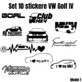 Cumpara ieftin Set 10 Stickere Volkswagen Golf IV, Oem