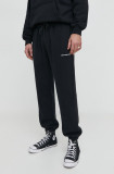 Abercrombie &amp; Fitch pantaloni de trening culoarea negru, neted