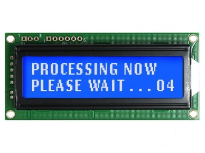 Afişaj LCD alfanumeric 16x2 cu LED albastru foto
