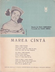 AS - PARTITURA - muzica PAUL URMUZESCU, versuri VLAICU BARNA - MAREA CANTA, PT VOCE SI PIAN