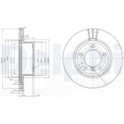 DELPHI BG3900C Disc frana foto