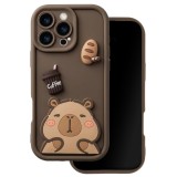 Husa pentru Apple iPhone 12, OEM, Ultra Trendy 3D Capybara, Maro