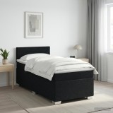 Cumpara ieftin Pat boxspring cu saltea cu headboard Negru 80 x 200 cm Tesatura