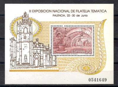 Spania 1990 - Expozitia Nationala de Timbre FILATEM &amp;#039;90, Coliță, MNH foto