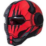 Casca Moto Full-Face/Integrala Personalizată Iron Man Rosu/Negru Mat, Marimi: M, L, XL - Flytec&trade;