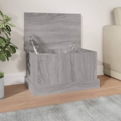 vidaXL Cutie de depozitare, gri sonoma, 50x30x28 cm, lemn prelucrat foto