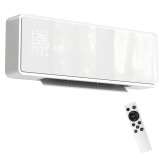 HOMCOM &Icirc;ncălzitor &icirc;n ceramic&acirc; de perete 2000W, 3 moduri, Temporizator, Panou de sticlă Alb | Aosom Romania