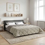 vidaXL Duvet de iarnă Patos Gri deschis 200 x 200 cm 42026316