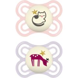 MAM Perfect Night 0+ months suzetă Pink/ Purple 2 buc