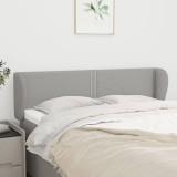 VidaXL Tăblie de pat cu aripioare gri deschis 147x23x78/88 cm textil 3117002