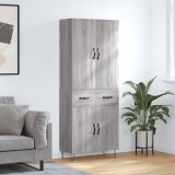 VidaXL Dulap &icirc;nalt, gri sonoma, 69,5x34x180 cm, lemn compozit