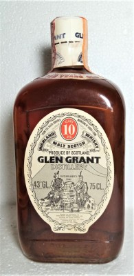 RARITARE GLEN GRANT 10YO STICLA ANII 70, 75CL 43% GL, IMP GIOVINETTI ITALY foto