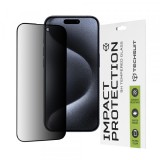 Folie de protectie Ecran Privacy Techsuit pentru Apple iPhone 15 Pro, Sticla Securizata, Full Glue, 111D