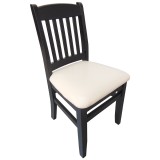 Scaun de living si bucatarie, lemn masiv fag, Bogdan, sezut tapitat cu piele ecologica, 120 kg, 88,5x46x42cm, Wenge