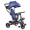 Tricicleta 3in1 105x52x94 cm, cu sezut rotativ 360&deg;, roti fara aer, copertina reglabila, bleumarin