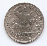 Cehoslovacia 100 Koruny 1949 - (comemorativa: 700 ani de minerit) Argint, KM-29 (2), Europa