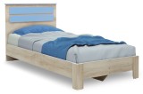Cumpara ieftin Pat Looney 1 persoana culoare albastra 107x204.5x102 cm