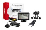 Set senzori de parcare AMiO TFT01 4,3 inch cu camera HD-502-IR, 4 senzori spate negri GOLD, afisaj si indicator digital distanta