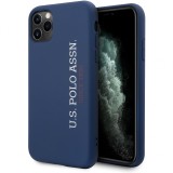 Husa TPU U.S. Polo Silicone Effect pentru Apple iPhone 11 Pro Max, Albastra USHCN65SLNVV2