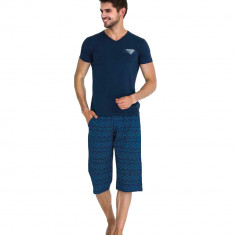 Pijama barbati mineca scurta 3750 Blue S foto