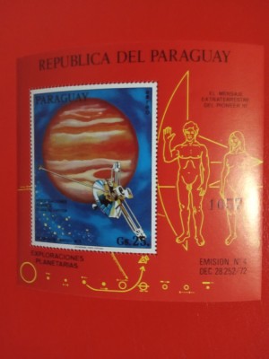 PARAGUAY, SPACE - COLIȚĂ MNH foto