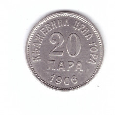 Moneda Muntenegru 20 para 1906, stare foarte buna, curata